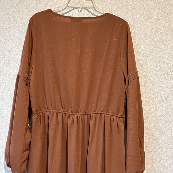 Rustty Dustty Dress Women's XL Burnt Orange Cottagecore Western Boho NWT - Picture 7 of 15